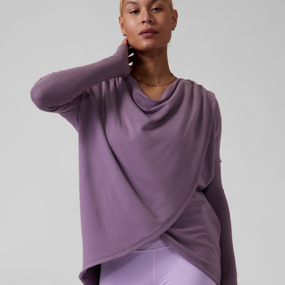 Athleta Purana wrap sweatshirt